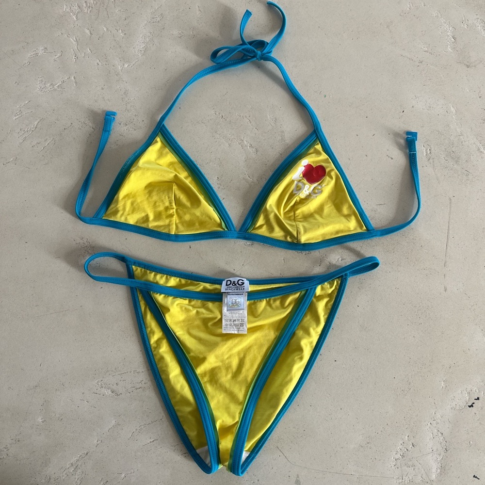 D&G Yellow and Blue Swim Set